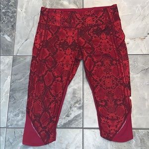 Red Snakeskin Patterned Crops